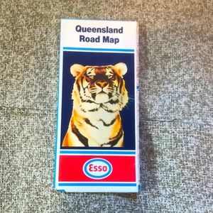 Vintage 1988 Queensland Australia Road Map